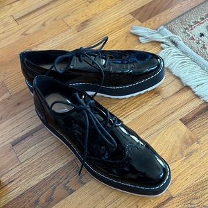 Zara “patent leather” platform shoes